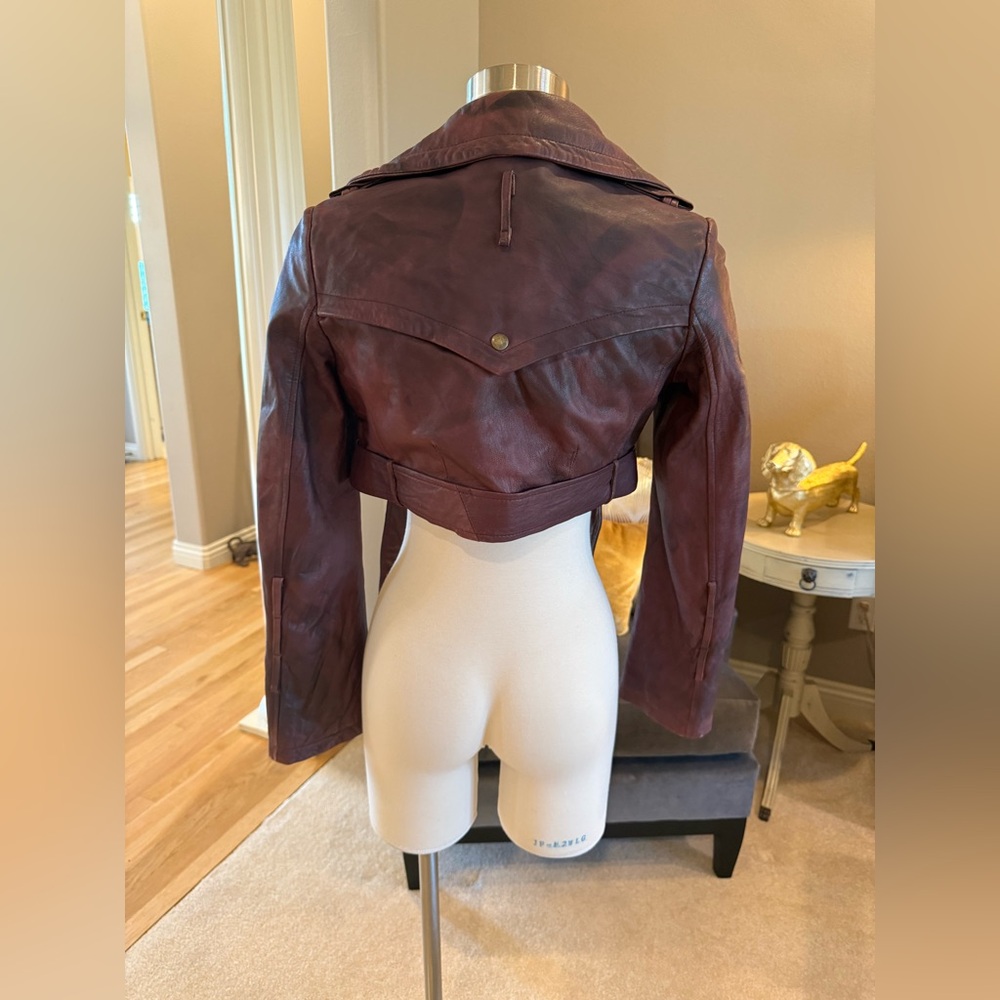 All Saints Vintage Leather Jacket (Size Medium) - Picture 7 of 11